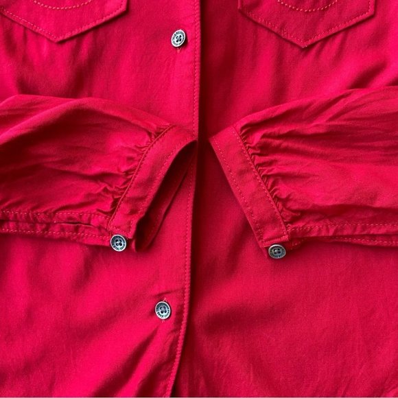 True Religion V Neck Button Down Blouse - Picture 6 of 14